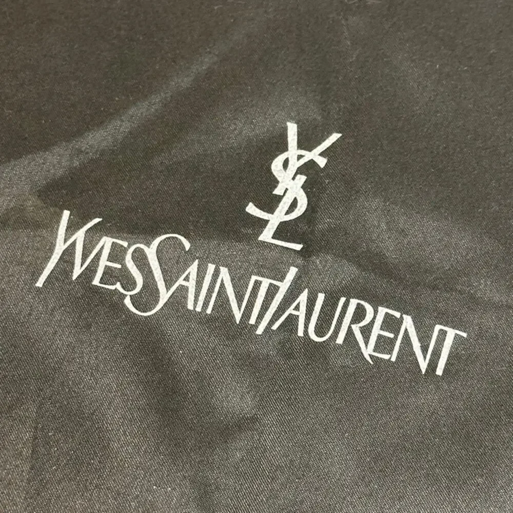 EUC Yves Saint Laurent Silky Satiny Dust Bag Drawstring Black 24 x 24